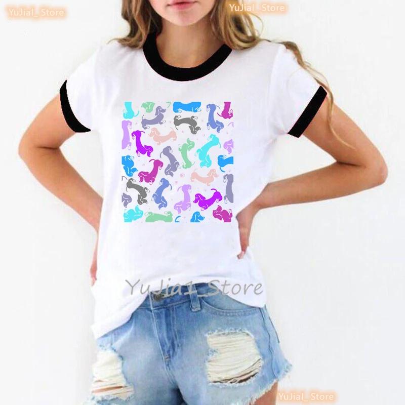 Funny T Shirt Girls Merry Christmas Dachshund Animal Print Tshirt  Ƿ 2023  м  Ƽ Streetwear